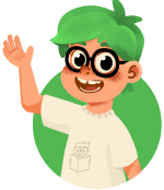 Ilustração de Davi acenando para o usuário